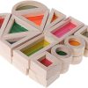 Wooden Montessori Rainbow Acrylic Blocks