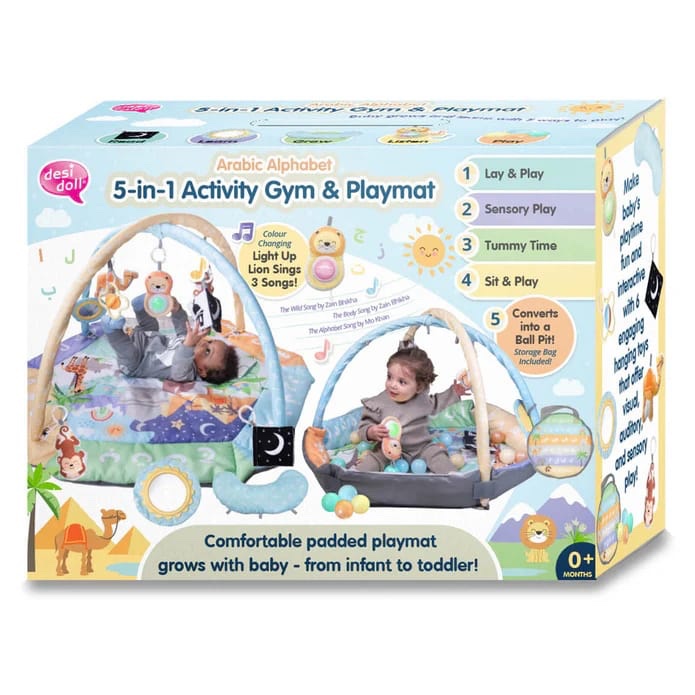 5 in 1 Islamic Baby Activity, Sensory & Sound Playgym & Ball Pit by Desi Doll UK - Image 2